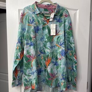 NWT Tommy Bahama tropical print men’s button up 2xl